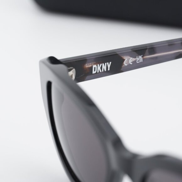 DKNY DK548S 001 Cat Eye Sunglasses - Shiny Black/Grey main image 5